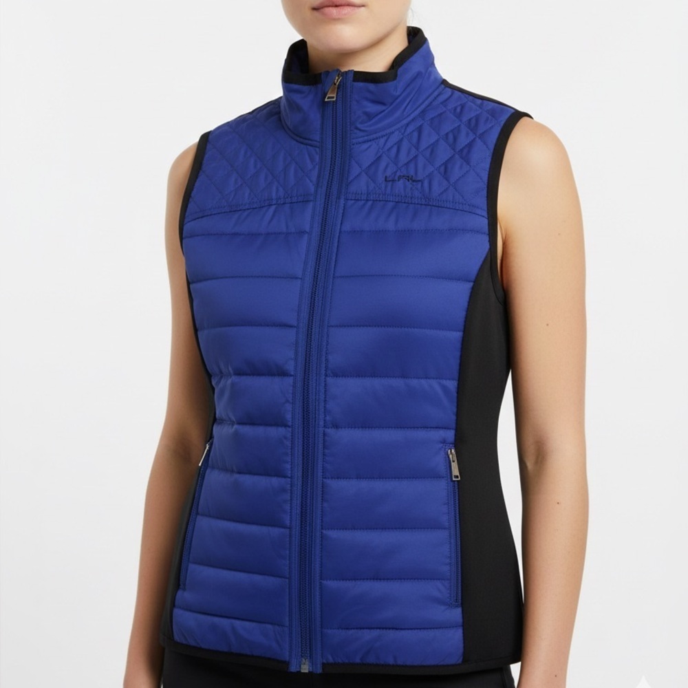 Lauren Ralph Lauren Active Royal Blue black Vest Women’s Medium Spring Layering